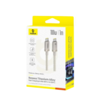Baseus Titanium Alloy Fast Charging Cable USB-C To USB-C 100W 1Meter (One Year Warranty) - Image 2