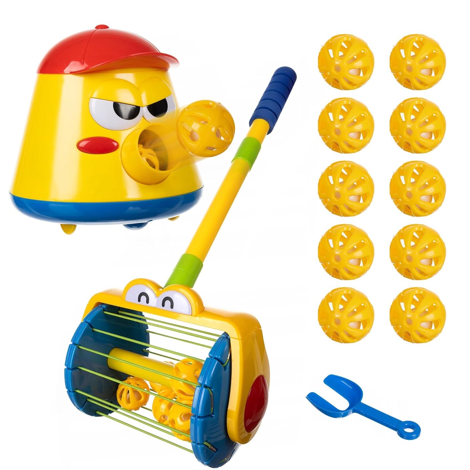 71hhYedGetL._SL1500_ Vacuum Ball Catching Game Set With Pop-Up Launcher and Collection Roller - الصورة 1