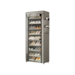 10-Layer Single-Row Zipper Shoe Cabinet Storage Organizer