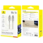 Baseus Titanium Alloy Fast Charging Cable USB-C To USB-C 100W 1Meter (One Year Warranty) - Image 6
