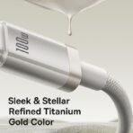 Baseus Titanium Alloy Fast Charging Cable USB-C To USB-C 100W 1Meter (One Year Warranty) - Image 9