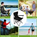 ⁦New Foldable Chair With Cup Holder⁩ - الصورة ⁦3⁩