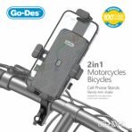 Go-Des 2IN1 Motorcycle Bicycle Cell Phone Stands Steady Anti-Shake Holder GD-HD905 - Image 5