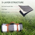 ⁦Foldable Waterproof Picnic Mat 200×200 cm⁩ - الصورة ⁦5⁩