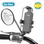 Go-Des 2IN1 Motorcycle Bicycle Cell Phone Stands Steady Anti-Shake Holder GD-HD905 - Image 2