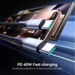 ⁦Joyroom Fast Charging Data Cable Type-C To Type-C 1Meter (Black) S-A28 (One Year Warranty)⁩ - الصورة ⁦2⁩
