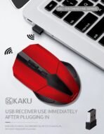 ⁦Kakusiga 2.4G Wireless Optical Mouse (Black) KSC-378 (6 Month Warranty)⁩ - الصورة ⁦5⁩