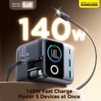 ⁦Joyroom PODIX 140W 5-Port Desktop Gan Charger JR-TRD01 (One Year Warranty)⁩ - الصورة ⁦5⁩