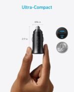 ⁦Anker PowerDrive 30W Dual-Port Car Charger (USB-C PD + USB-A) A2741H11 Black⁩ - الصورة ⁦5⁩