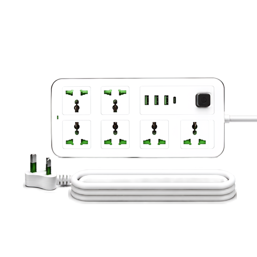 125 A006 Power Socket 2000W 6Port+3Usb+PD 2Meter (3 Month Warranty) - الصورة 1