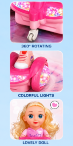 ⁦Sport Girl Balance Car Doll Toy⁩ - الصورة ⁦5⁩
