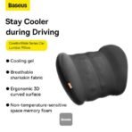 ⁦Baseus Car Seat Headrest Pillow Black (Small Size)⁩ - الصورة ⁦3⁩