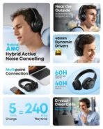 ⁦ANKER SOUNDCORE Q20i WIRELESS NOISE CANCELLING HEADPHONE A3004H32 BLUE (ONE YEAR WARRANTY)⁩ - الصورة ⁦3⁩