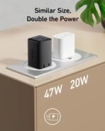 ANKER 523 GAN CHARGER NANO 3 47W 2USB-C PORT A2039K21 WHITE (ONE YEAR WARRANTY) - Image 3