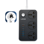 LDNIO 2500W Universal Power Socket Outlet X3 USB-C X3 USB-A X3 20W SC3604C (One Month Warranty)
