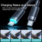 ⁦JOYROOM StarWay Series S-A63 1.2m 100W USB-C to USB-C Auto Power-Off Charging Data Cable⁩ - الصورة ⁦7⁩