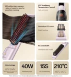 Yesido Straightener Brush 15 Second Fast Heating 2IN1 Straight & Curls 200Millions Ions MG33 (One Year Warranty) - Image 6