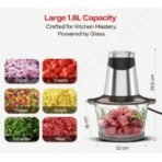 Yesido Mini Electric Food Chopper Grinder For Meat Vegetable 400W Max Power EC28 (One Year Warranty) - Image 2